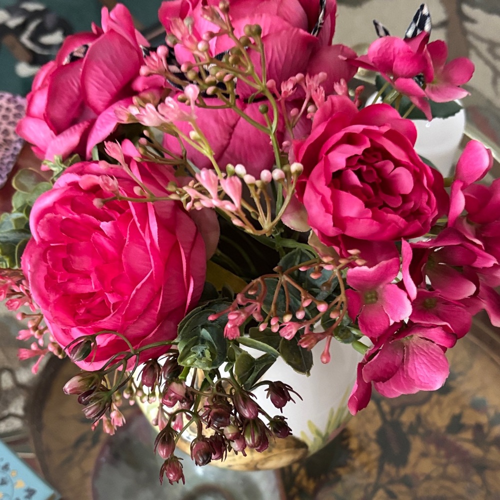 MacKenzie-Childs Pink Faux Floral Bouquet